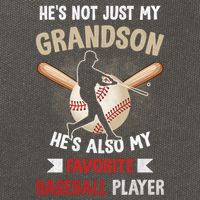 Funny Baseball Grandpa Grandson My Favorite Baseball Player Cotton Canvas Backpack