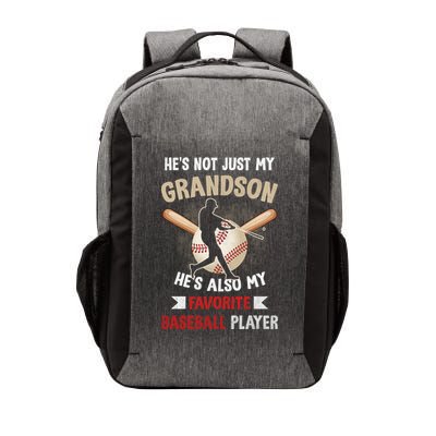 Funny Baseball Grandpa Grandson My Favorite Baseball Player Vector Backpack