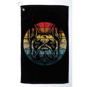 French Bulldog Gift Frenchie Dog Lover Dogfather Platinum Collection Golf Towel