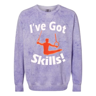 Funny Boys Gymnastics I've Got Skills Gift T Colorblast Crewneck Sweatshirt