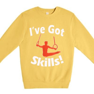 Funny Boys Gymnastics I've Got Skills Gift T Premium Crewneck Sweatshirt