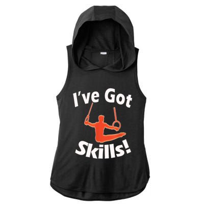 Funny Boys Gymnastics I've Got Skills Gift T Ladies PosiCharge Tri-Blend Wicking Draft Hoodie Tank