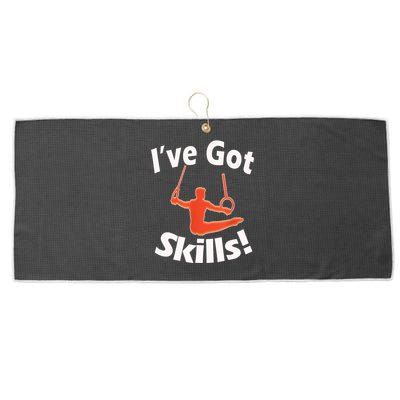 Funny Boys Gymnastics I've Got Skills Gift T Large Microfiber Waffle Golf Towel