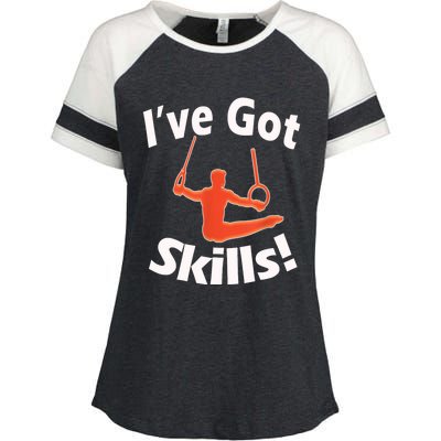 Funny Boys Gymnastics I've Got Skills Gift T Enza Ladies Jersey Colorblock Tee