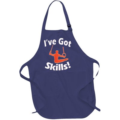 Funny Boys Gymnastics I've Got Skills Gift T Full-Length Apron With Pockets