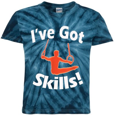 Funny Boys Gymnastics I've Got Skills Gift T Kids Tie-Dye T-Shirt