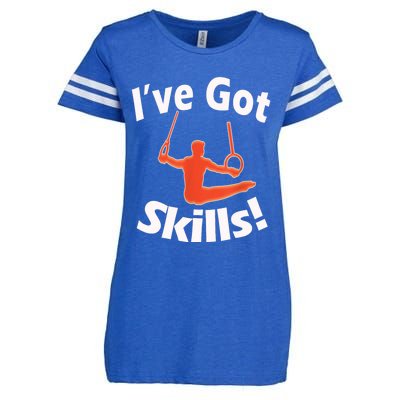 Funny Boys Gymnastics I've Got Skills Gift T Enza Ladies Jersey Football T-Shirt