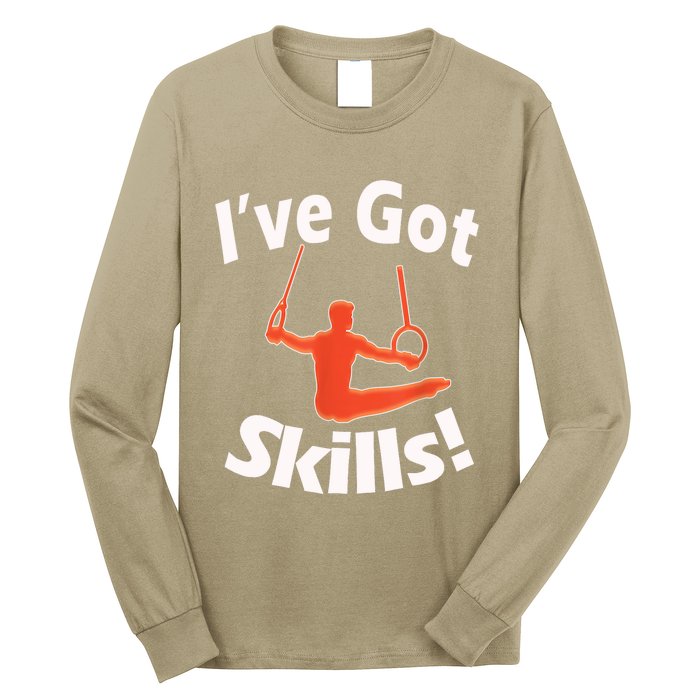 Funny Boys Gymnastics I've Got Skills Gift T Long Sleeve Shirt