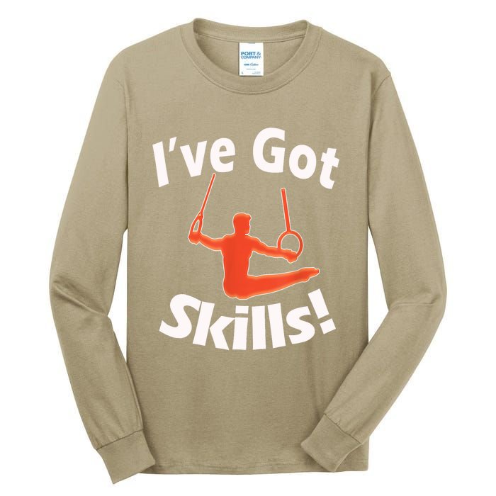 Funny Boys Gymnastics I've Got Skills Gift T Tall Long Sleeve T-Shirt