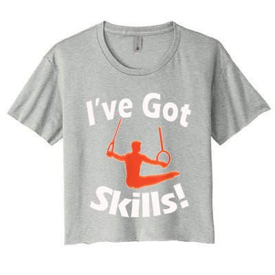 Funny Boys Gymnastics I've Got Skills Gift T Women's Crop Top Tee