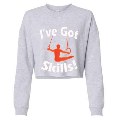 Funny Boys Gymnastics I've Got Skills Gift T Cropped Pullover Crew