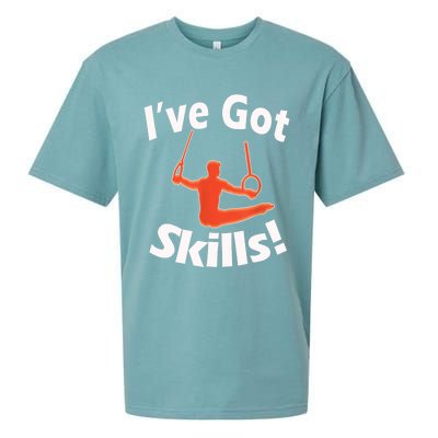 Funny Boys Gymnastics I've Got Skills Gift T Sueded Cloud Jersey T-Shirt