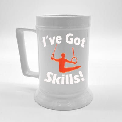 Funny Boys Gymnastics I've Got Skills Gift T Beer Stein