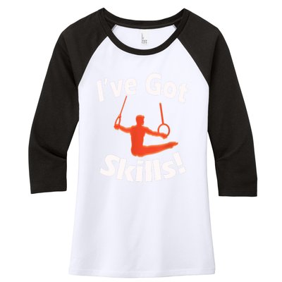 Funny Boys Gymnastics I've Got Skills Gift T Women's Tri-Blend 3/4-Sleeve Raglan Shirt