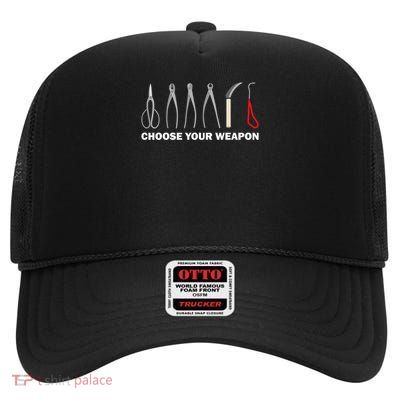 Funny Bonsai Gardening Tools Design For Men Women Pruning High Crown Mesh Back Trucker Hat