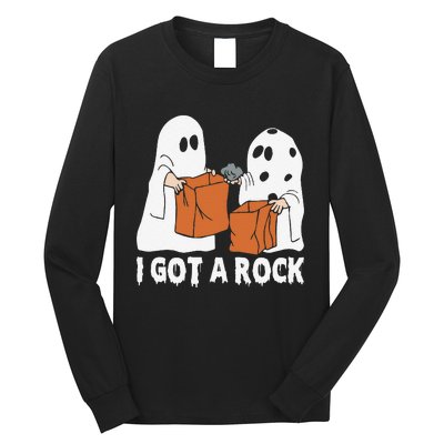 Funny Boo Ghost Scary I Got A Rock Halloween Long Sleeve Shirt