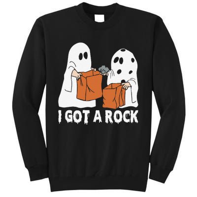 Funny Boo Ghost Scary I Got A Rock Halloween Tall Sweatshirt