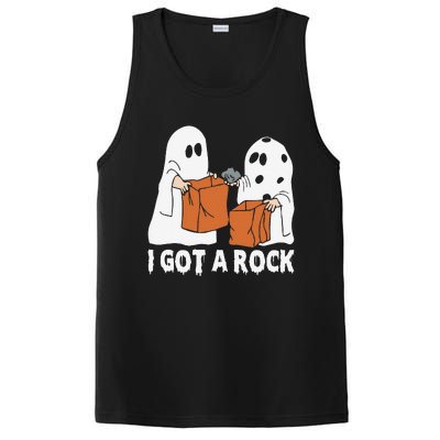 Funny Boo Ghost Scary I Got A Rock Halloween PosiCharge Competitor Tank