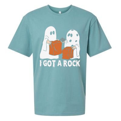 Funny Boo Ghost Scary I Got A Rock Halloween Sueded Cloud Jersey T-Shirt