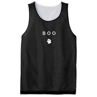 Funny Boo Ghost Halloween Subtle Minimal Fall Funny Trick Treat Gift Mesh Reversible Basketball Jersey Tank