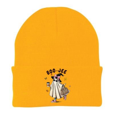 Funny Boojee Ghost Halloween Boo Jee Ghost Spooky Season Gift Knit Cap Winter Beanie