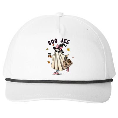 Funny Boojee Ghost Halloween Boo Jee Ghost Spooky Season Gift Snapback Five-Panel Rope Hat