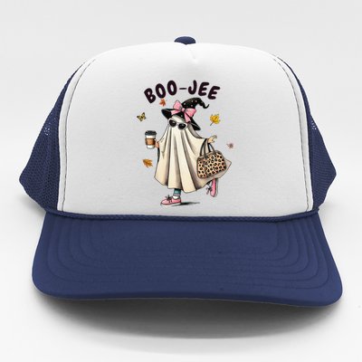 Funny Boojee Ghost Halloween Boo Jee Ghost Spooky Season Gift Trucker Hat