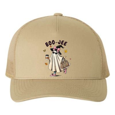 Funny Boojee Ghost Halloween Boo Jee Ghost Spooky Season Gift Yupoong Adult 5-Panel Trucker Hat