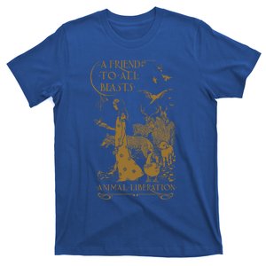 Friend Beasts Gold Farm Animal Liberation Rights Vegan Retro Meaningful Gift T-Shirt