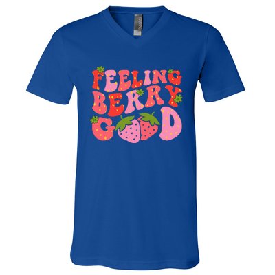 Feeling Berry Good Strawberry Festival Season V-Neck T-Shirt