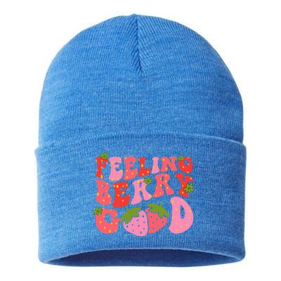 Feeling Berry Good Strawberry Festival Season Sustainable Knit Beanie