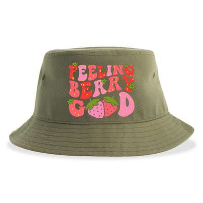 Feeling Berry Good Strawberry Festival Season Sustainable Bucket Hat