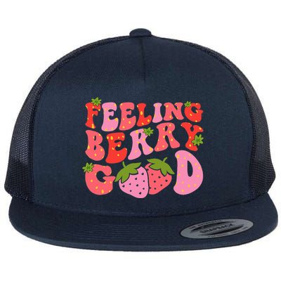 Feeling Berry Good Strawberry Festival Season Flat Bill Trucker Hat