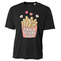 Fries Before Guys Cute Valentines Day Valentine Teen Girl Cooling Performance Crew T-Shirt