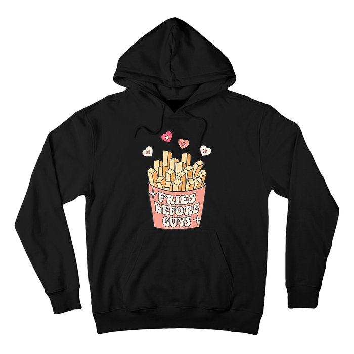 Fries Before Guys Cute Valentines Day Valentine Teen Girl Hoodie