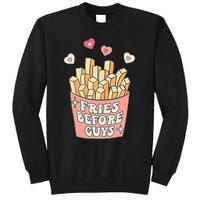 Fries Before Guys Cute Valentines Day Valentine Teen Girl Sweatshirt