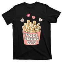 Fries Before Guys Cute Valentines Day Valentine Teen Girl T-Shirt