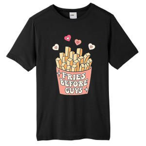 Fries Before Guys Cute Valentines Day Valentine Teen Girl Tall Fusion ChromaSoft Performance T-Shirt