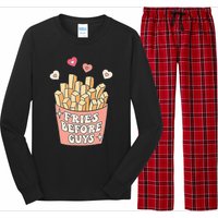 Fries Before Guys Cute Valentines Day Valentine Teen Girl Long Sleeve Pajama Set