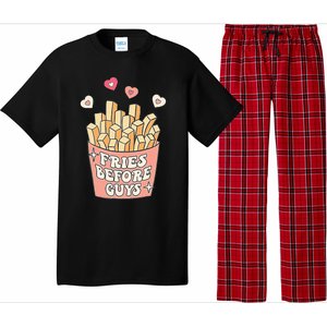 Fries Before Guys Cute Valentines Day Valentine Teen Girl Pajama Set