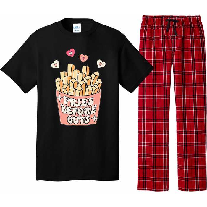 Fries Before Guys Cute Valentines Day Valentine Teen Girl Pajama Set