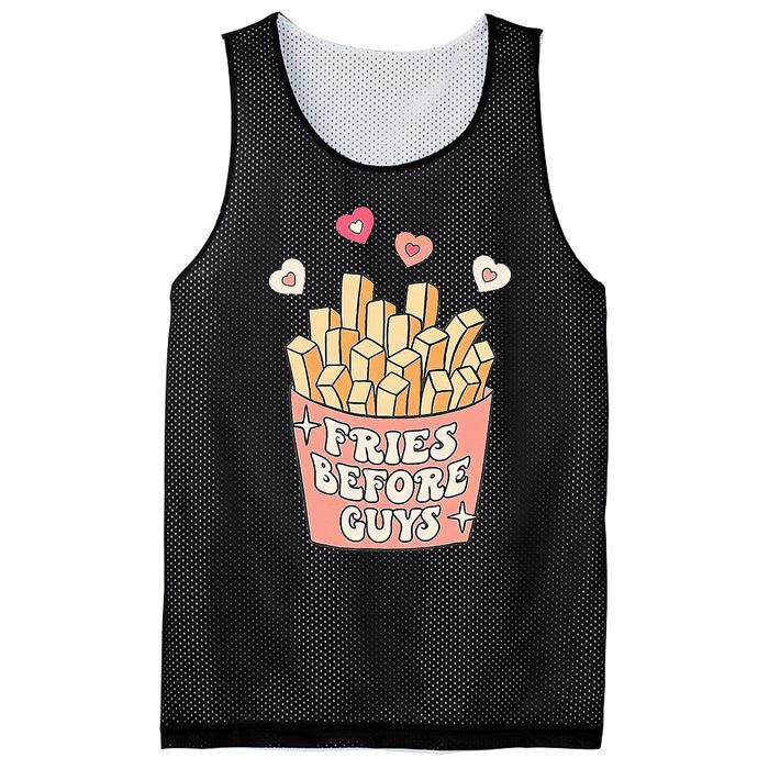 Fries Before Guys Cute Valentines Day Valentine Teen Girl Mesh Reversible Basketball Jersey Tank