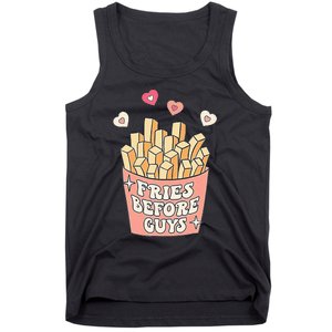 Fries Before Guys Cute Valentines Day Valentine Teen Girl Tank Top