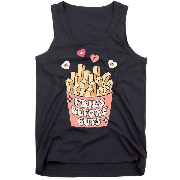 Fries Before Guys Cute Valentines Day Valentine Teen Girl Tank Top