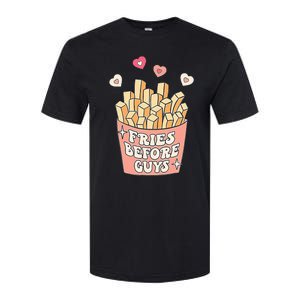 Fries Before Guys Cute Valentines Day Valentine Teen Girl Softstyle CVC T-Shirt