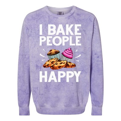 Funny Baker Gift For Women Food Cake Baking Pastry Chef Colorblast Crewneck Sweatshirt