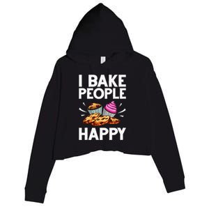 Funny Baker Gift For Women Food Cake Baking Pastry Chef Crop Fleece Hoodie