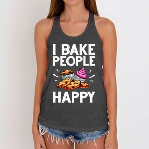 Funny Baker Gift For Women Food Cake Baking Pastry Chef Women's Knotted Racerback Tank