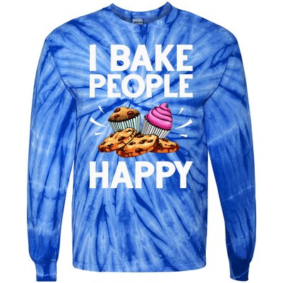 Funny Baker Gift For Women Food Cake Baking Pastry Chef Tie-Dye Long Sleeve Shirt