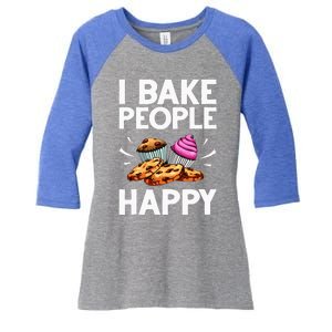 Funny Baker Gift For Women Food Cake Baking Pastry Chef Women's Tri-Blend 3/4-Sleeve Raglan Shirt